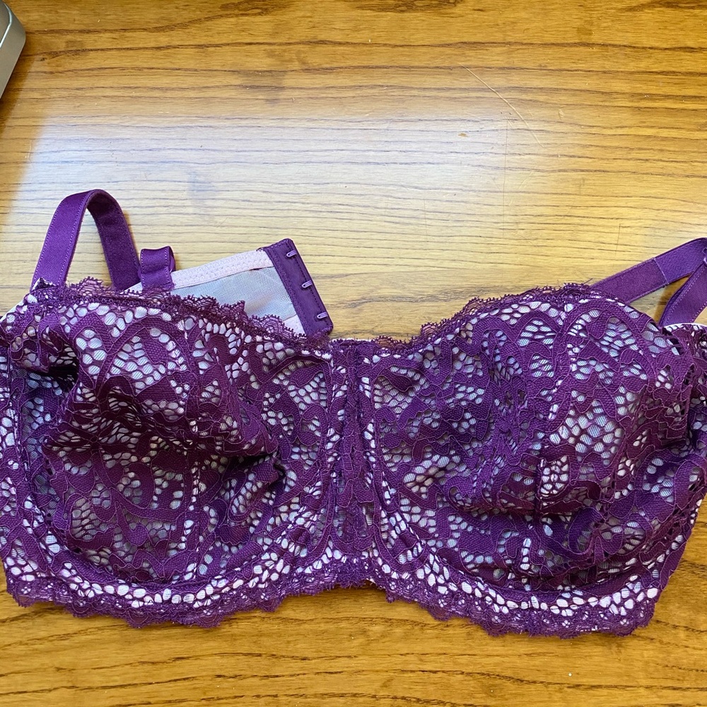 NWOT Purple Lace Bra 40D Calio Mio by Bare Nec